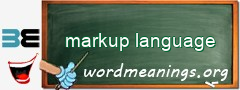 WordMeaning blackboard for markup language